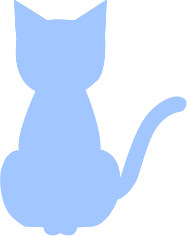 猫のシルエット画像